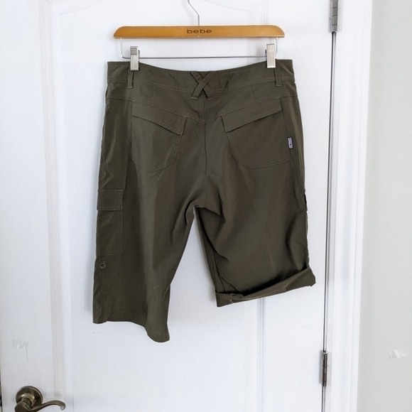 PATAGONIA roll up cargo light weight trail hiking shorts khaki green size 10 @Z - Picture 10 of 11